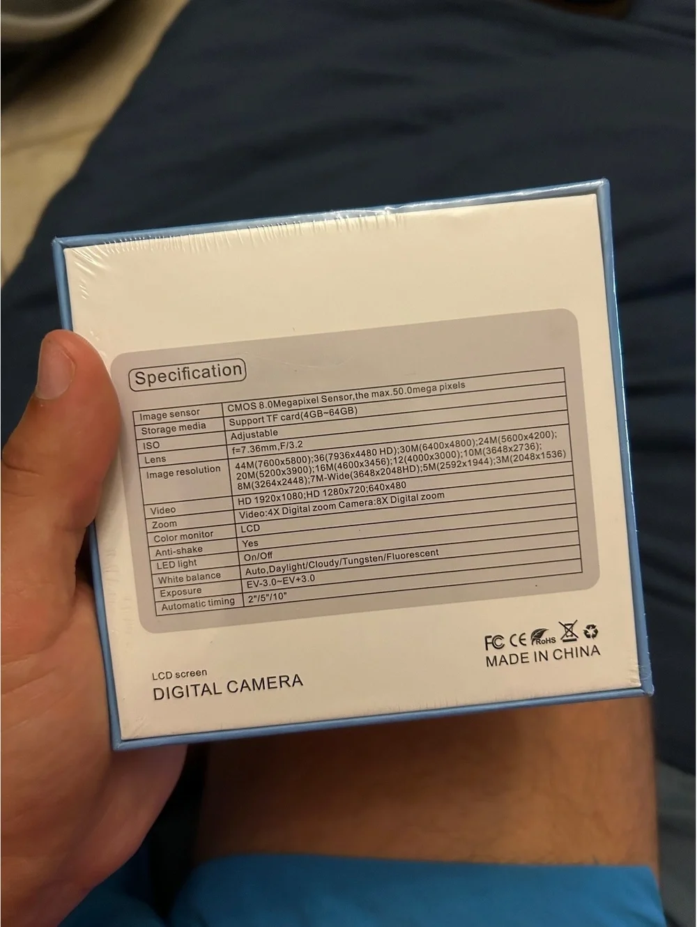 Brand New White Digital Camera with Optical Zoom and 4K Ultra HD Video